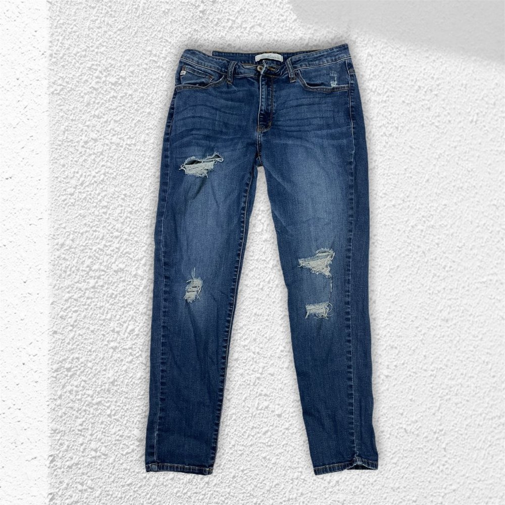 Kan Can Women's Destroyed Skinny Jeans Size 30